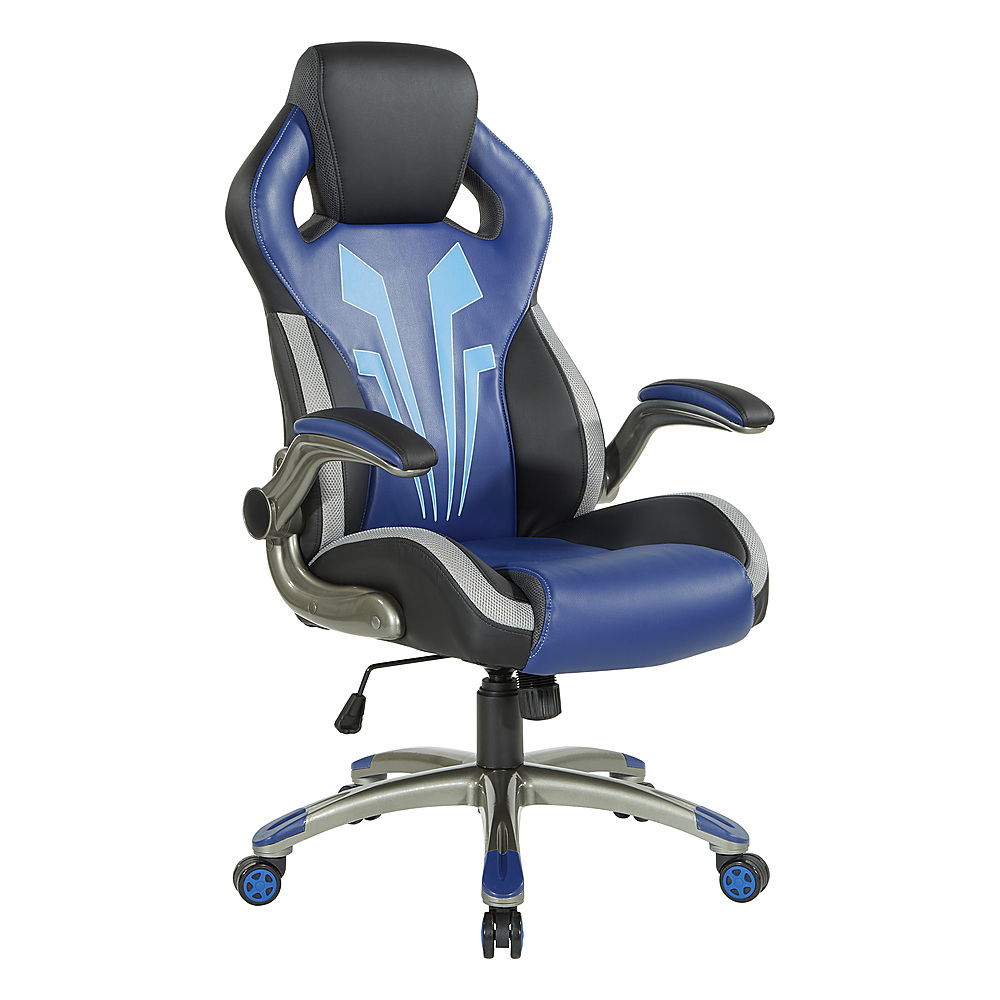 Angle View: OSP Home Furnishings - Ice Knight Gaming Chair in - Blue