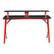 Front. OSP Home Furnishings - Area51 Battlestation Gaming Desk with Matte Legs - Black ad Red.
