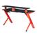 Alt View 11. OSP Home Furnishings - Area51 Battlestation Gaming Desk with Matte Legs - Black ad Red.