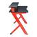 Left. OSP Home Furnishings - Area51 Battlestation Gaming Desk with Matte Legs - Black ad Red.