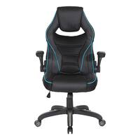 OSP Home Furnishings - Xeno Gaming Chair Faux Leather - Blue - Front_Zoom