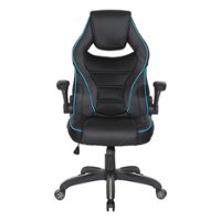 OSP Home Furnishings - Xeno Gaming Chair in Faux Leather - Blue - Front_Zoom