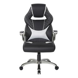 OSP Home Furnishings - Oversite Gaming Chair in Faux Leather - White - Front_Zoom