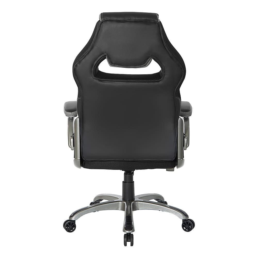 Alt View 12. OSP Home Furnishings - Oversite Gaming Chair in Faux Leather - Gray.