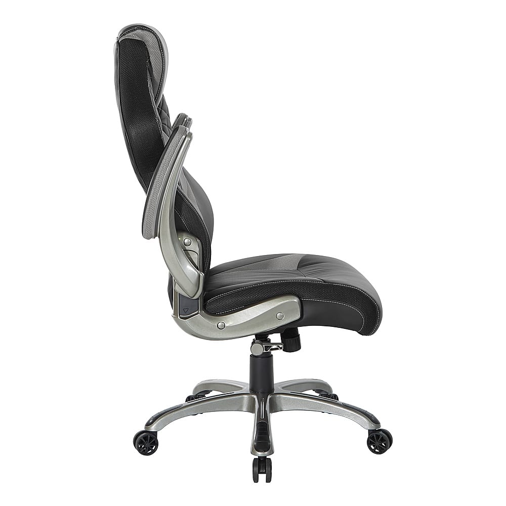 Alt View 13. OSP Home Furnishings - Oversite Gaming Chair in Faux Leather - Gray.