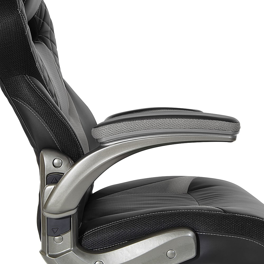 Alt View 16. OSP Home Furnishings - Oversite Gaming Chair in Faux Leather - Gray.