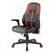 Front. OSP Home Furnishings - Output Gaming Chair in Black Faux Leather with Controllable RGB LED Light piping. - Black / Red.