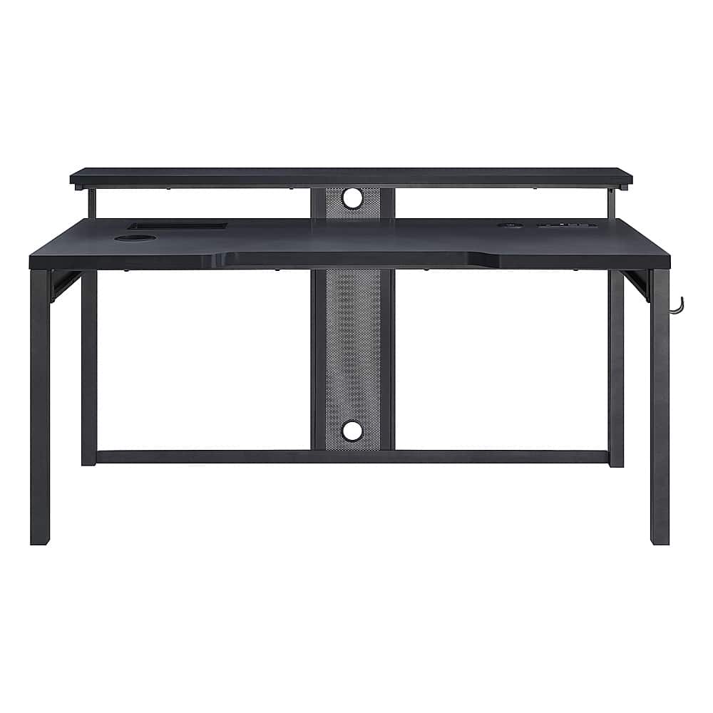 Front. OSP Home Furnishings - Adaptor 63" Gaming Desk - Black.