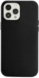 Platinum™ - Horween Leather Case for iPhone 13 Pro Max and iPhone 12 Pro Max - Black - Front_Zoom