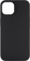 Best Buy essentials™ - Liquid Silicone Case for iPhone 13 - Black - Front_Zoom