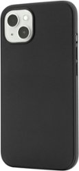 Best Buy essentials™ - Liquid Silicone Case for iPhone 13 - Black - Front_Zoom