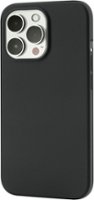 Best Buy essentials™ - Liquid Silicone Case for iPhone 13 Pro - Black - Front_Zoom