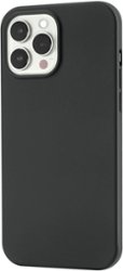 Best Buy essentials™ - Liquid Silicone Case for iPhone 13 Pro Max and iPhone 12 Pro Max - Black - Front_Zoom