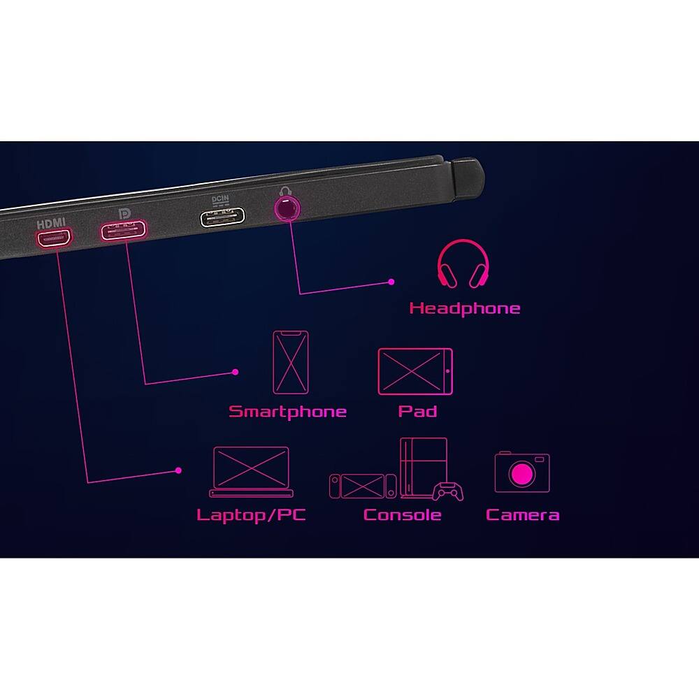 Alt View 24. ASUS - Asus ROG Strix XG17AHPE Widscreen Gaming LCD Monitor - Black - Black.