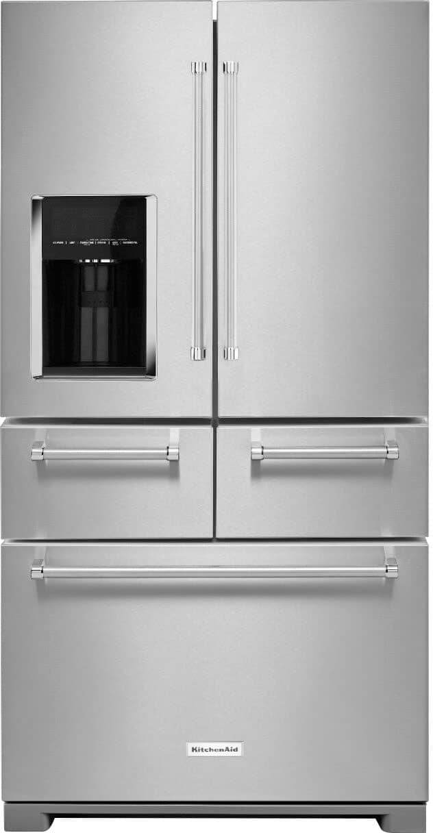 KitchenAid - 25.8 Cu. Ft. 5-Door French Door Refrigerator - Stainless Steel - Front_Zoom