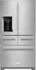Front. KitchenAid - 25.8 Cu. Ft. 5-Door French Door Refrigerator - Stainless steel.