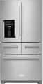 KitchenAid - 36 in. Wide 25.8 cu. ft. 5-Door French Door Refrigerator - Stainless Steel
