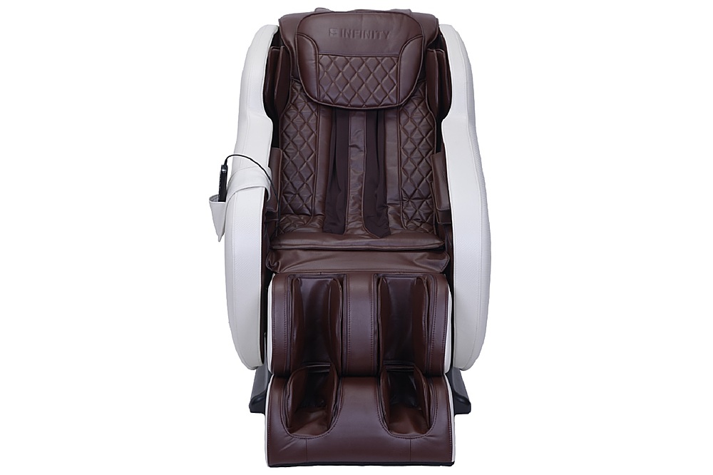 Angle View: Infinity - Aura Massage Chair - Cream/Brown