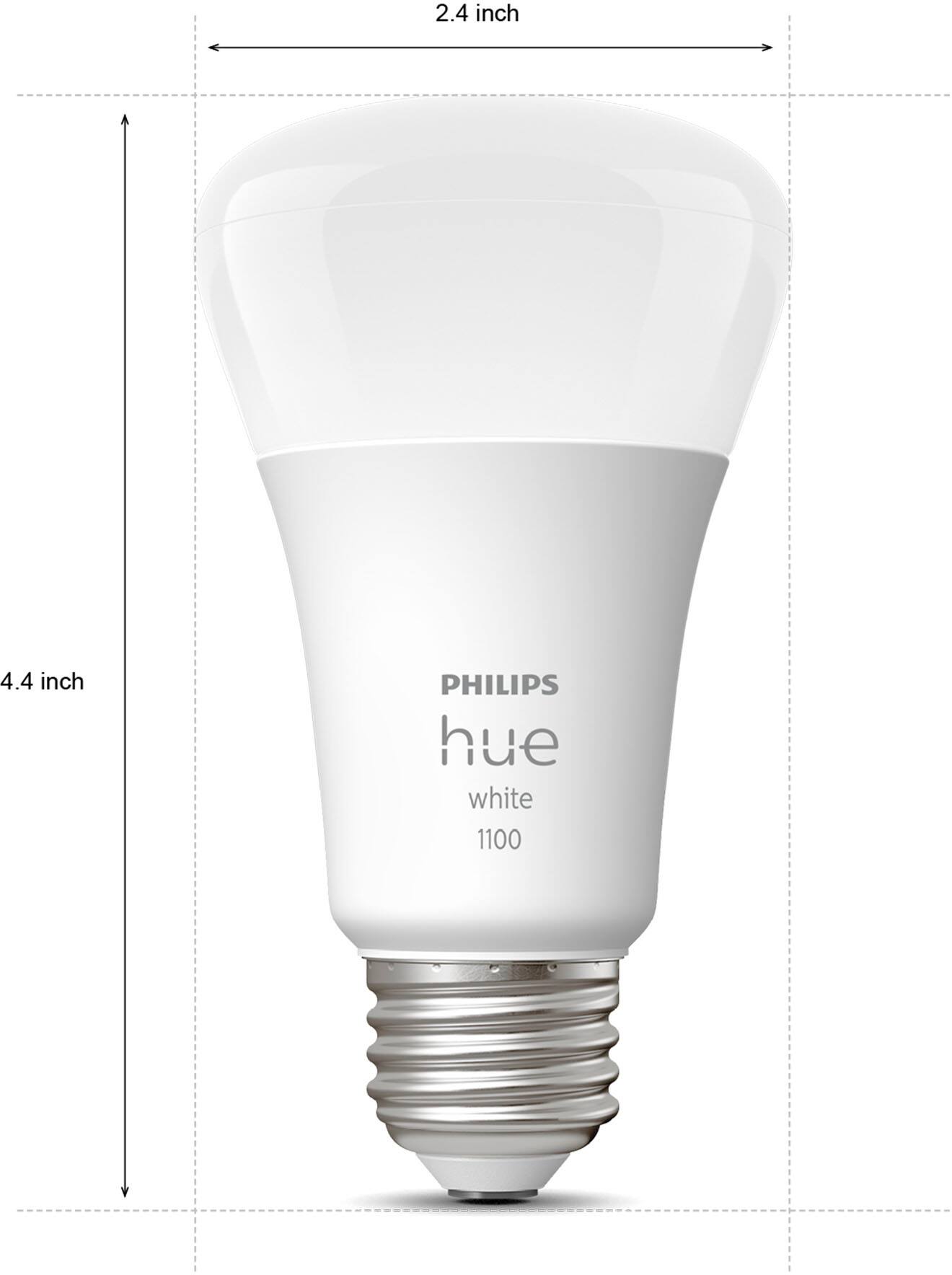 Alt View 12. Philips - Hue A19 Bluetooth 75W Smart LED Bulb - White.