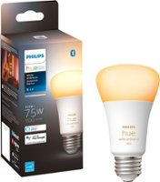 Philips - Hue White Ambiance A19 Bluetooth 75W Smart LED Bulb - Front_Zoom