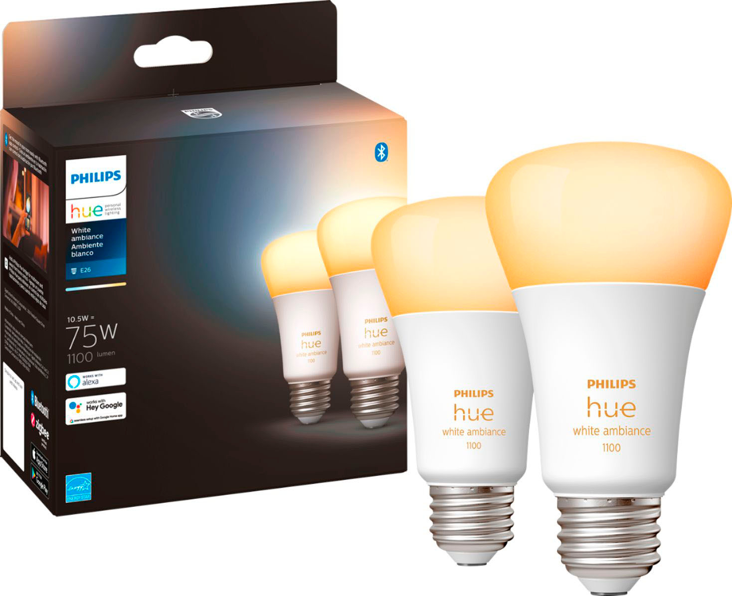 Philips Hue Ampoules White & Color Ambiance, E14, Bluetooth, 2