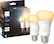 Front. Philips - Hue A19 Bluetooth 75W Smart LED Bulbs (2-Pack) - White Ambiance.