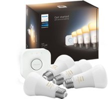 Philips - Hue White Ambiance A19 Bluetooth 75W Smart LED Starter Kit - Front_Zoom