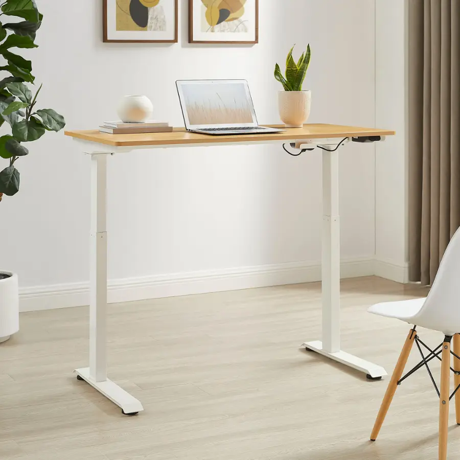 Alt View 14. Insignia™ - Adjustable Standing Desk with Electronic Control - 47.2" - Oak.