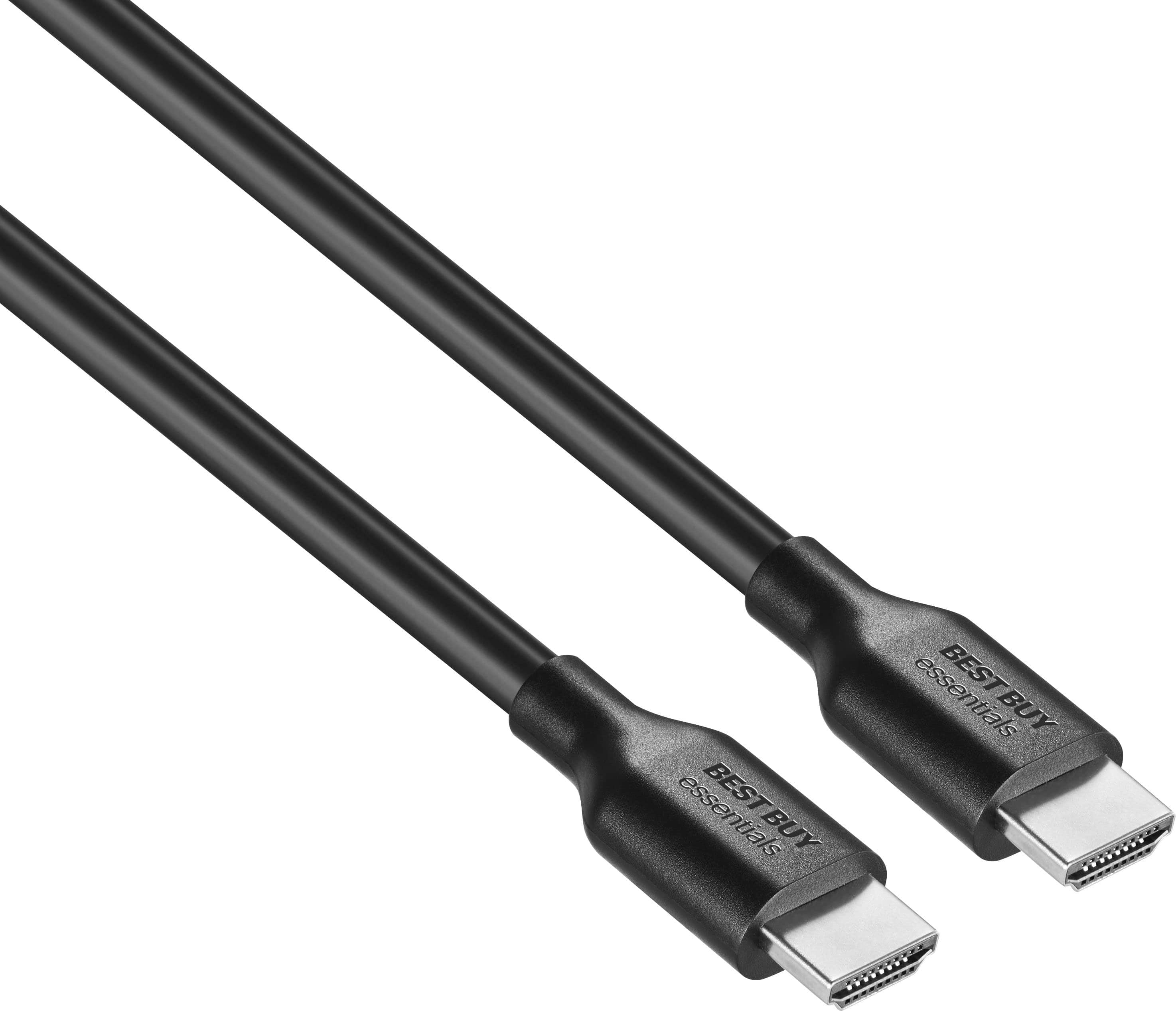 Angle. Best Buy essentials™ - 12' 4K Ultra HD HDMI Cable - Black.