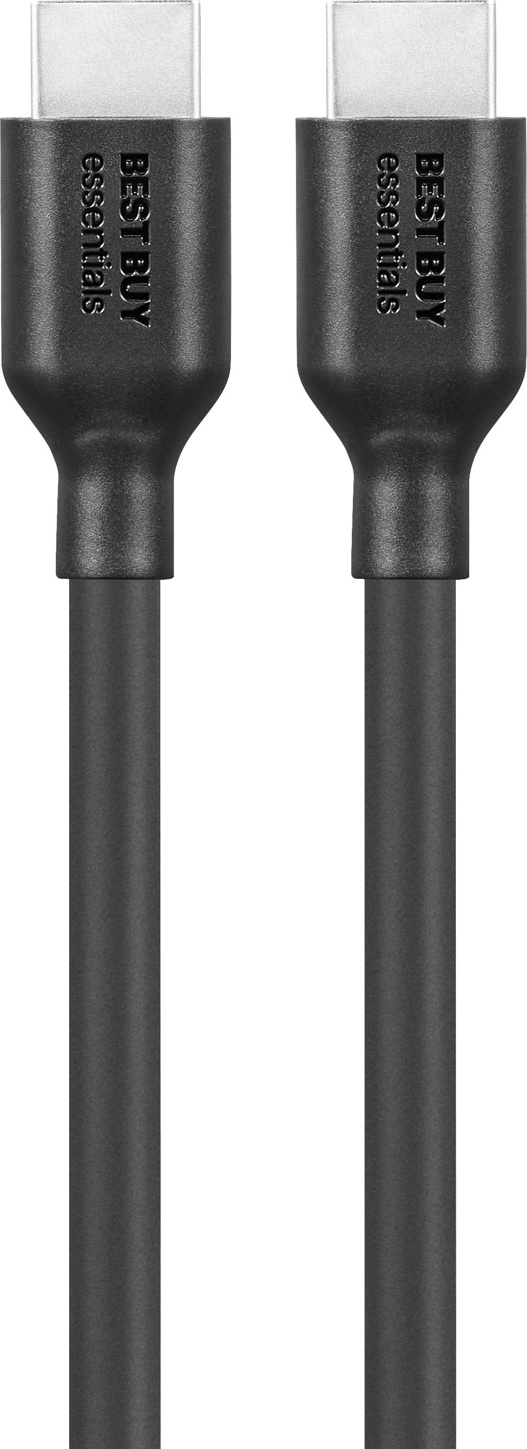 Left View: Best Buy essentials™ - 12' 4K Ultra HD HDMI Cable - Black