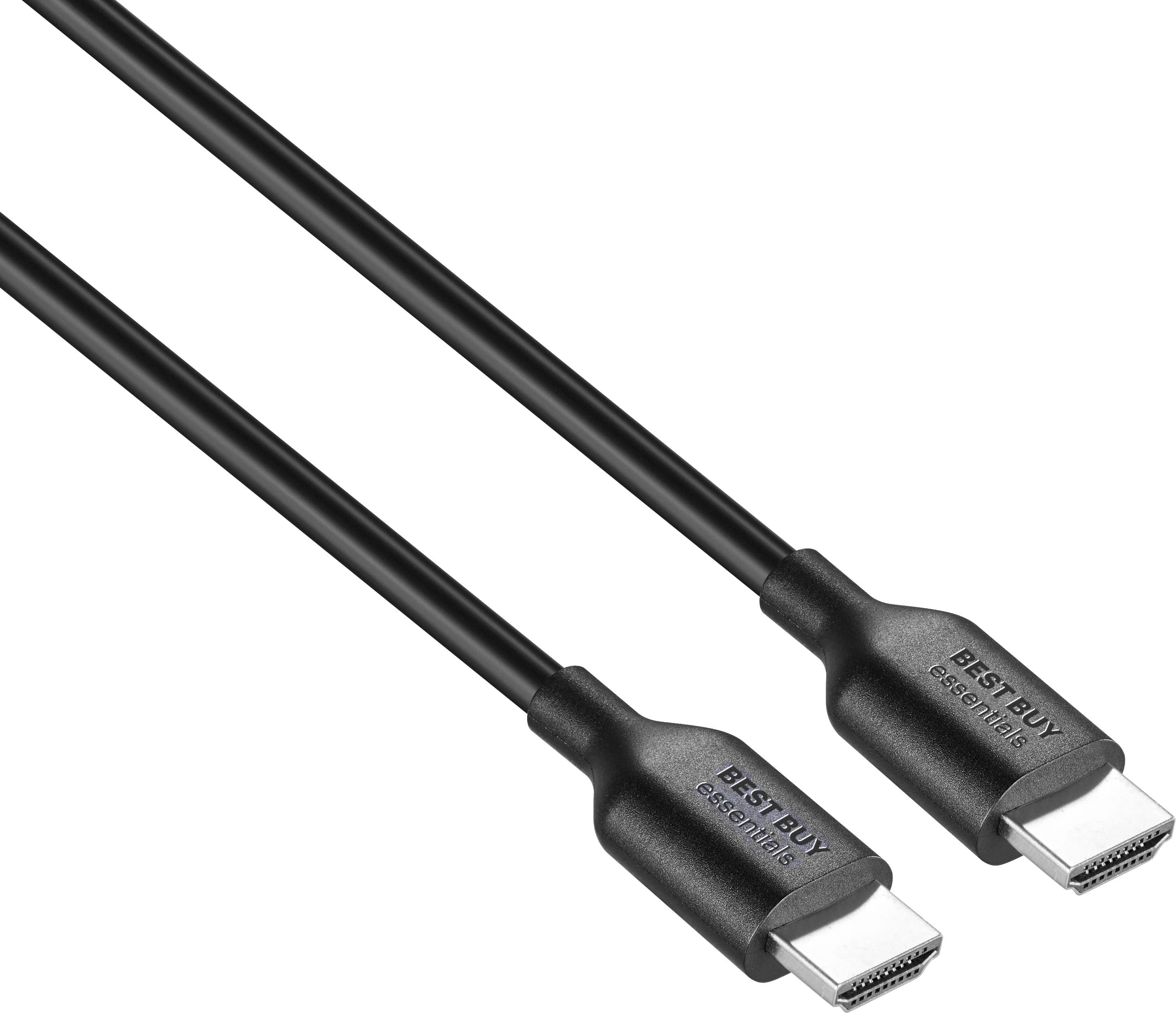 Angle. Best Buy essentials™ - 6' 4K Ultra HD HDMI Cable - Black.