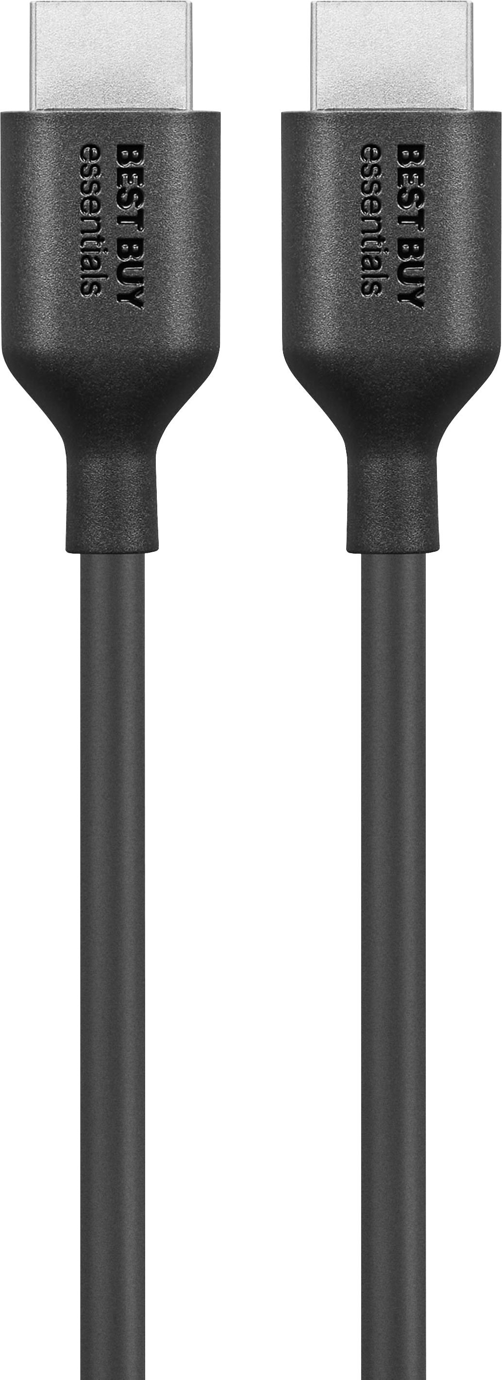 Left View: Best Buy essentials™ - 6' 4K Ultra HD HDMI Cable - Black