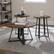 Alt View 11. Walker Edison - Urban 3 Piece Metal Coffee and Side Table Set - Dark Walnut.