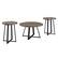 Angle. Walker Edison - Urban 3 Piece Metal Coffee and Side Table Set - Slate Grey.