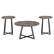 Front. Walker Edison - Urban 3 Piece Metal Coffee and Side Table Set - Slate Grey.