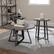 Alt View 12. Walker Edison - Urban 3 Piece Metal Coffee and Side Table Set - Slate Grey.