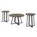 Left. Walker Edison - Urban 3 Piece Metal Coffee and Side Table Set - Slate Grey.