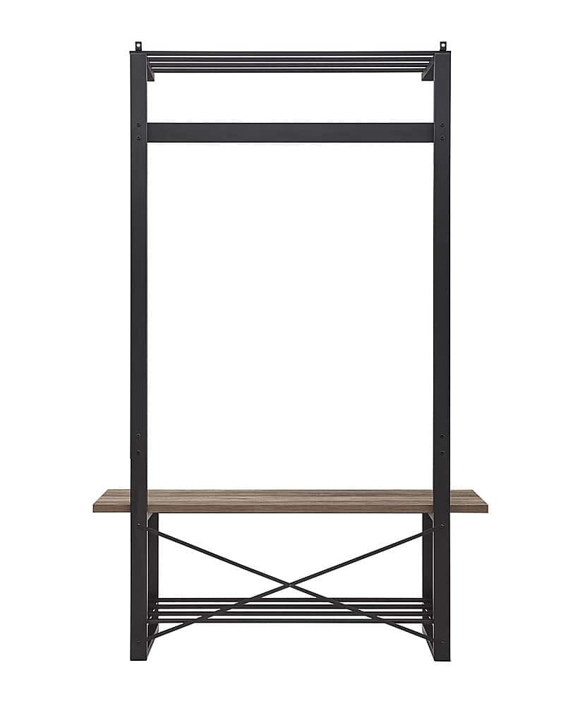 Front. Walker Edison - 47" Urban Hall Tree - Grey Wash.