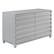 Angle. Walker Edison - 60” Contemporary 6 Grooved Drawer Wood Dresser - Gray.