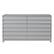 Front. Walker Edison - 60” Contemporary 6 Grooved Drawer Wood Dresser - Gray.