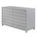Left. Walker Edison - 60” Contemporary 6 Grooved Drawer Wood Dresser - Gray.