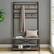 Alt View 12. Walker Edison - 40" Industrial Wood Hall Tree - Grey Wash.