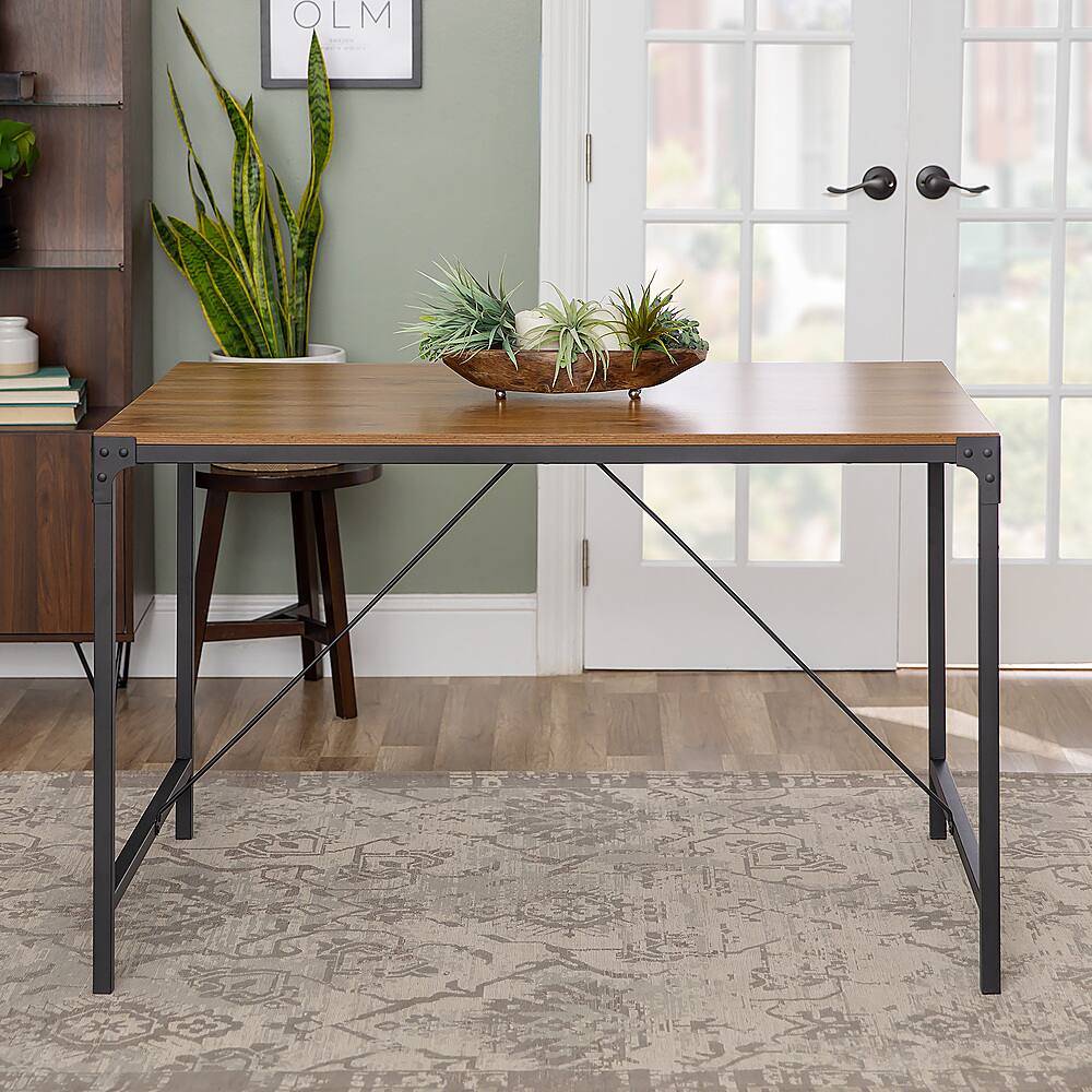 Walker Edison - 48" Industrial Wood Dining Table - Barnwood