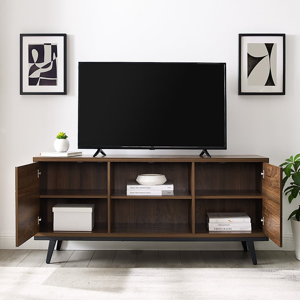 Best Buy: Walker Edison 58” Modern 2 Door TV Stand for TVs up to 65 ...