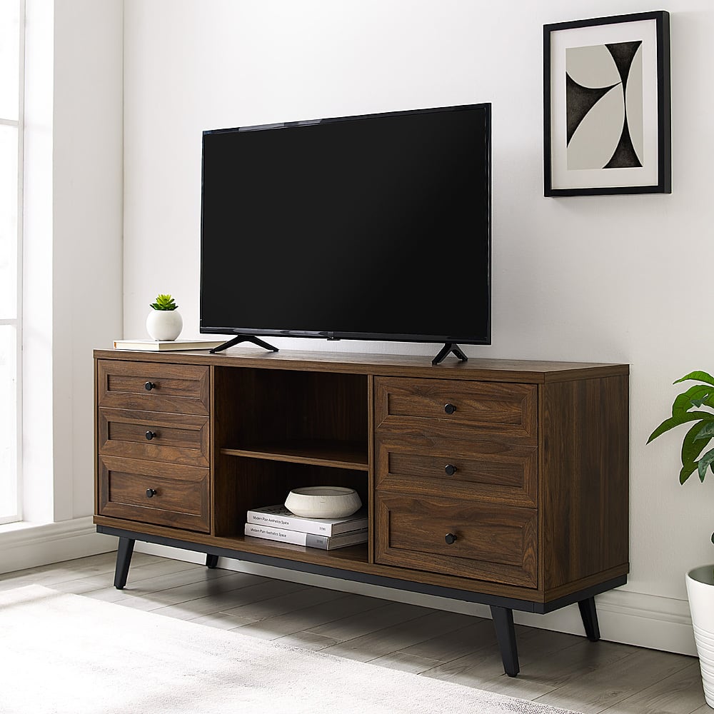 Best Buy: Walker Edison 58” Modern 2 Door TV Stand for TVs up to 65 ...