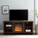 Alt View Zoom 11. Walker Edison - Open Storage Fireplace TV Stand for Most TVs Up to 65" - Dark Walnut.