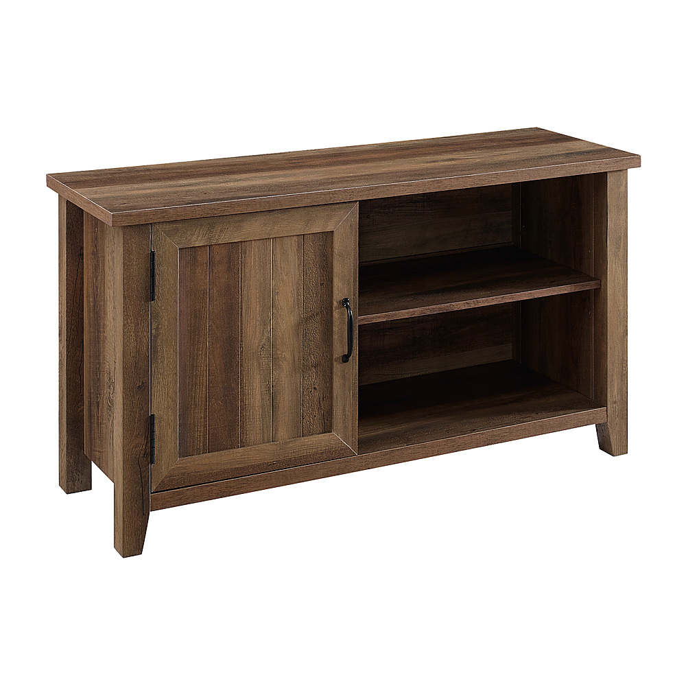 Angle View: Walker Edison - 44” Modern Farmhouse TV Stand for TVs up to 50” - Rustic Oak