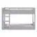 Front. Walker Edison - Contemporary Twin over Twin Stackable Solid Wood Bunk Bed - Gray.