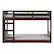 Front. Walker Edison - Contemporary Twin over Twin Stackable Solid Wood Bunk Bed - Walnut.