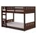 Left. Walker Edison - Contemporary Twin over Twin Stackable Solid Wood Bunk Bed - Walnut.